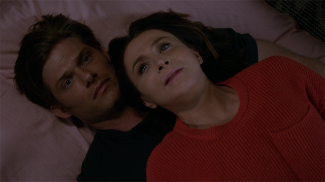 Link ed Amelia in un'immagine dall'episodio 16x04 di Grey's Anatomy