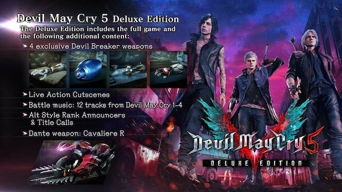 I contenuti della versione Deluxe di Devil May Cry 5