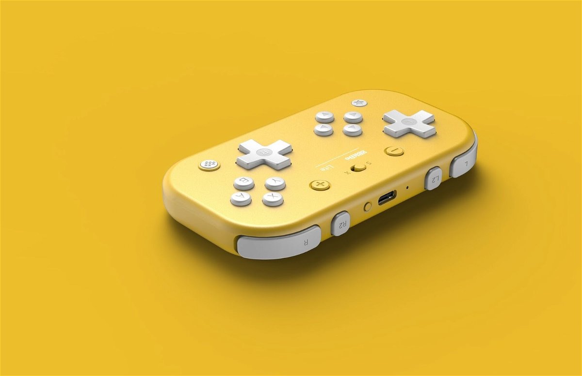 Il controller giallo ispirato a Nintendo Switch Lite