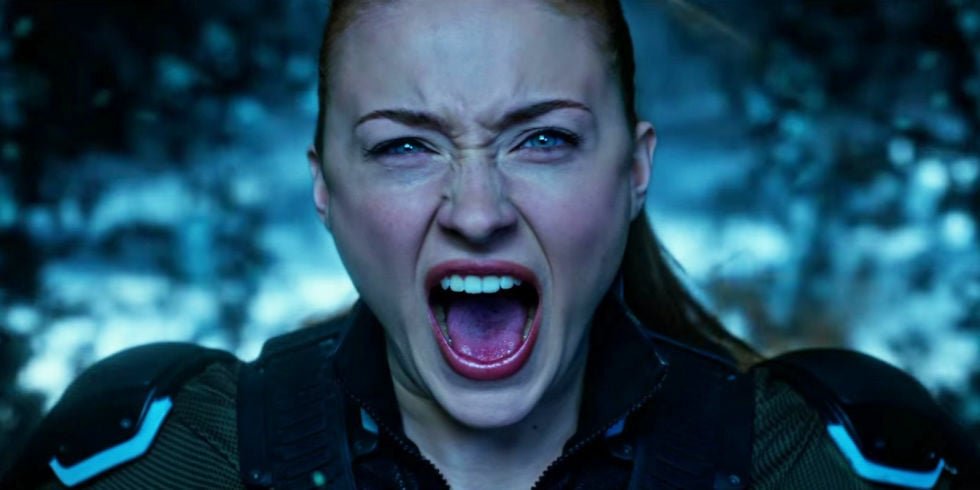 Sophie Turner in una scena di X-Men: Apocalisse