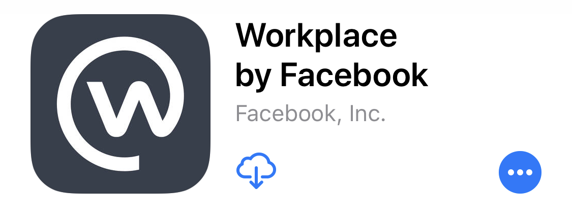 L'applicazione Workplace by Facebook su App Store