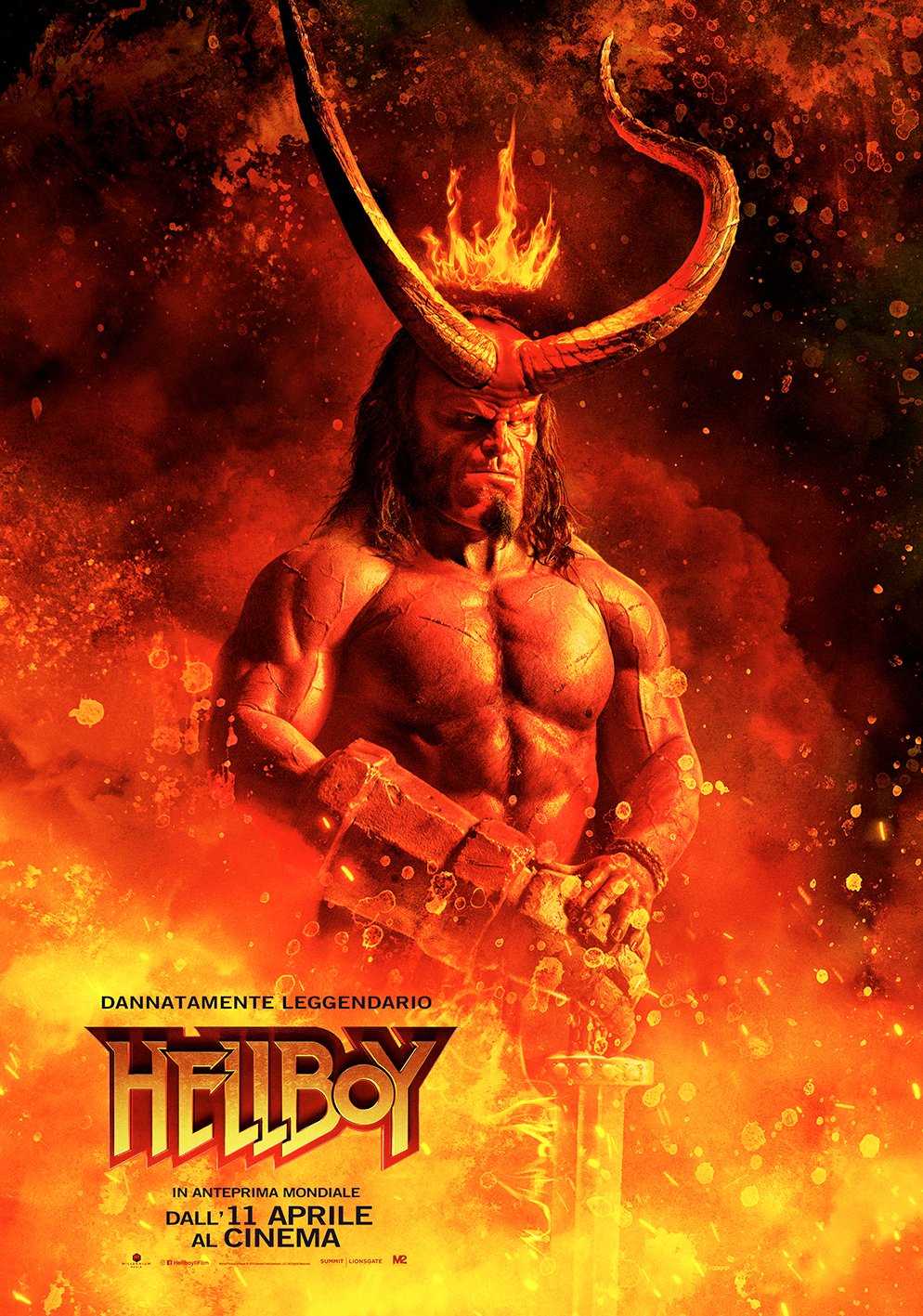 Il poster del reboot di Hellboy