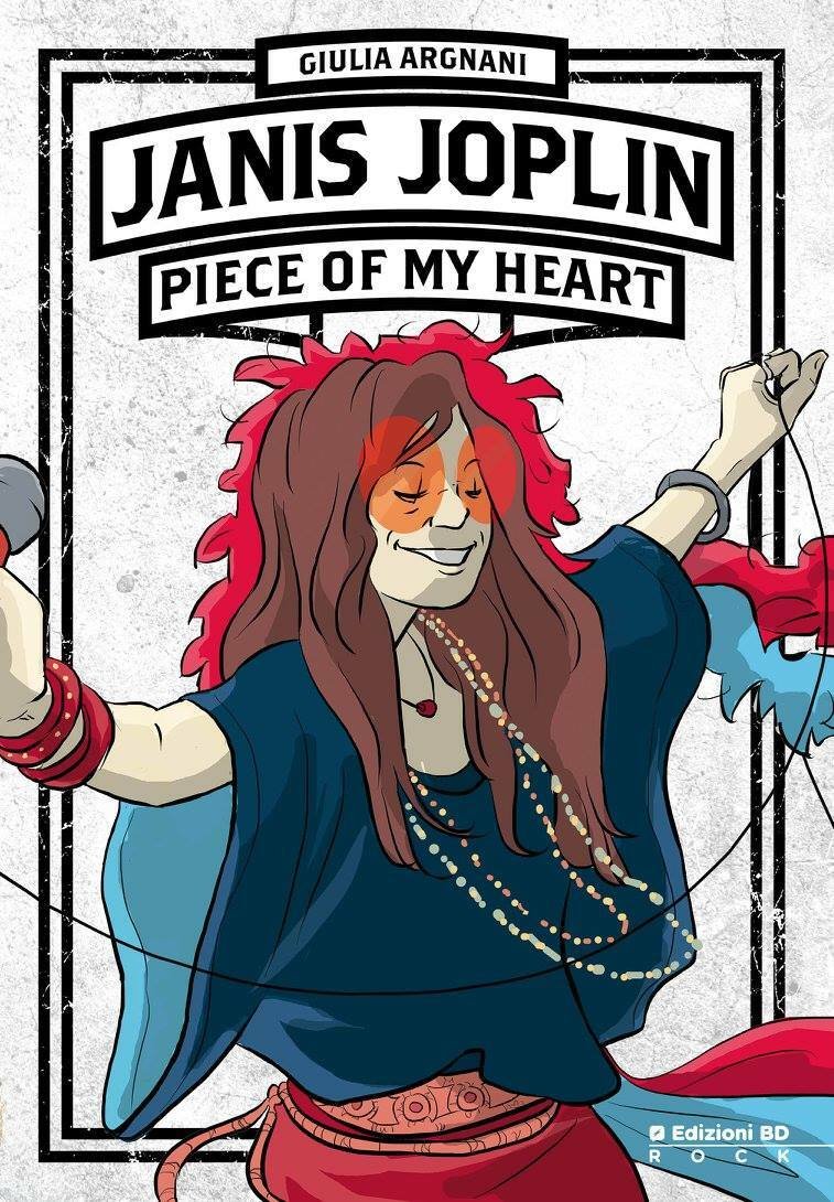 La copertina del fumetto di Giulia Argnani sul mito di Janis Joplin