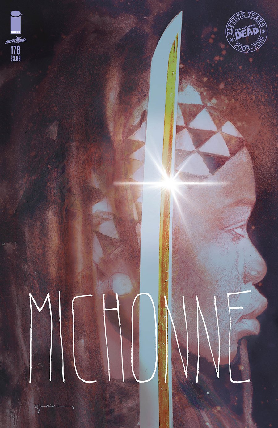 La variant cover del volume 176 di The Walking Dead dedicata a Michonne
