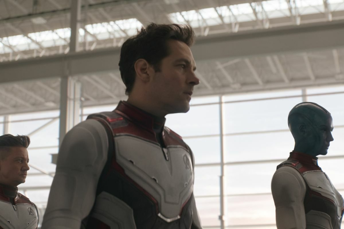 Un'immagine di Scott Lang in primo piano in Avengers: Endgame