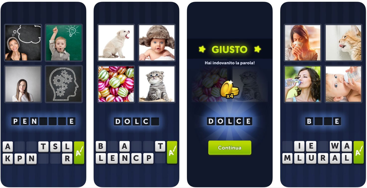 Gameplay di 4 immagini 1 parola