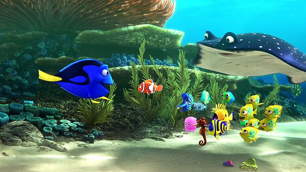Scena del film Disney Pixar Alla Ricerca di Dory