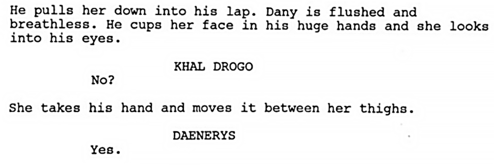 Lo script del pilot di GoT mai andato in onda: la prima notte di nozze tra Daenerys e Khal Drogo