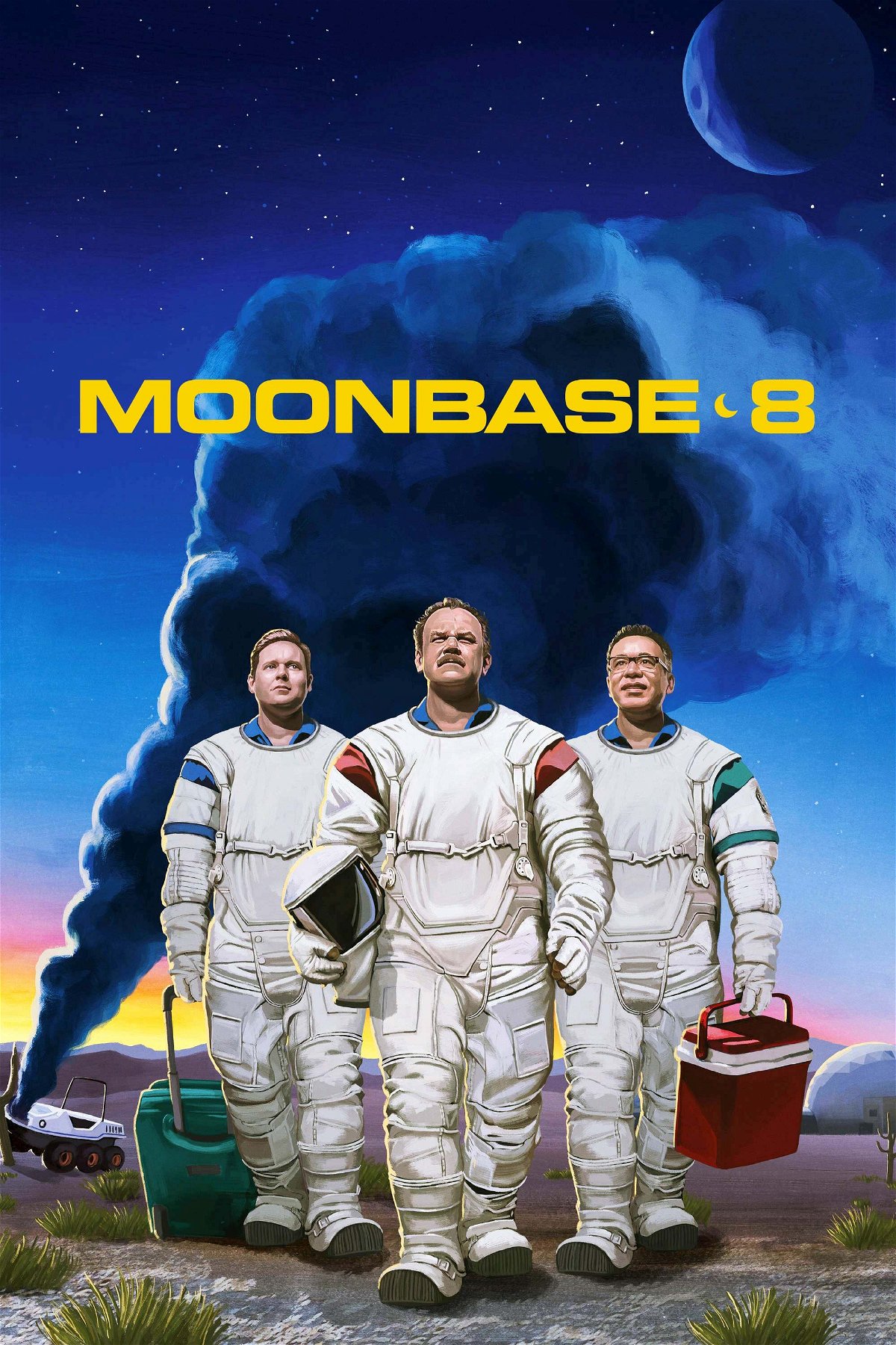 Il cast nella locandina di Moonbase 8