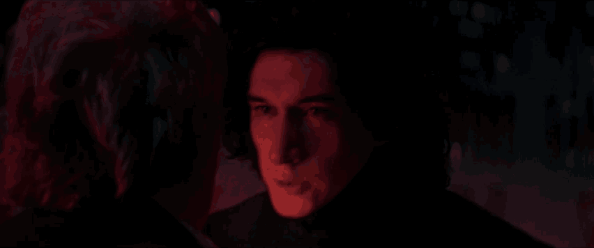 GIF di Kylo Ren che uccide Han Solo