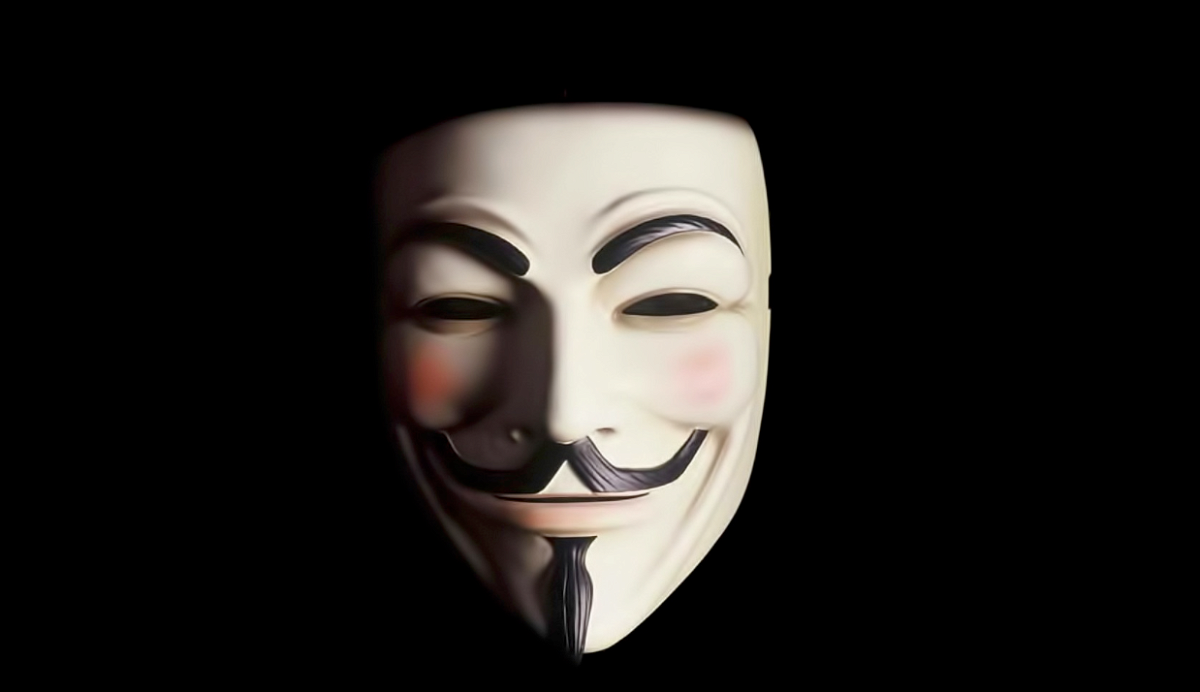 La maschera di Guy Fawkes in V per Vendetta