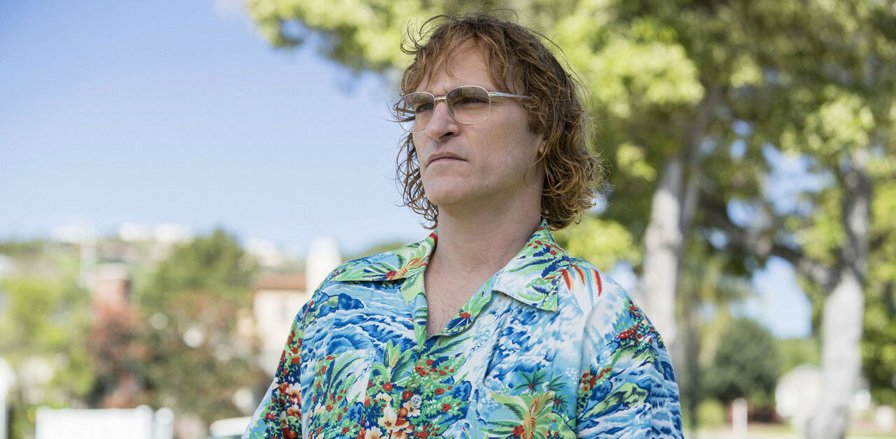 Joaquin Phoenix in una sequenza tratta dal film Don't Worry