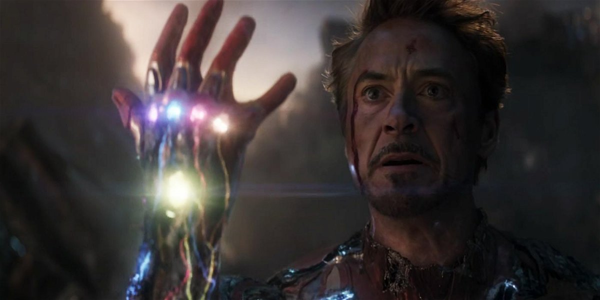 Tony Stark in una scena di Endgame