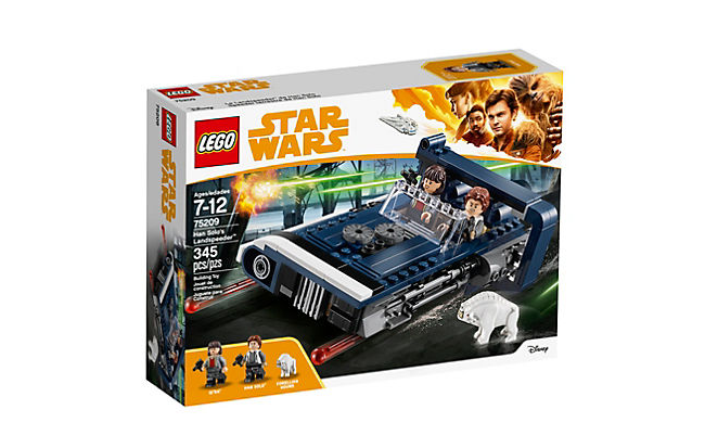 Dettagli sul box del set di LEGO Il Landspeeder di Han Solo