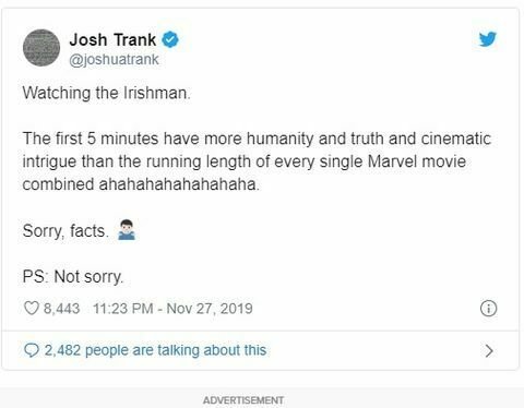 Il post di Josh Trank su Twitter poi cancellato