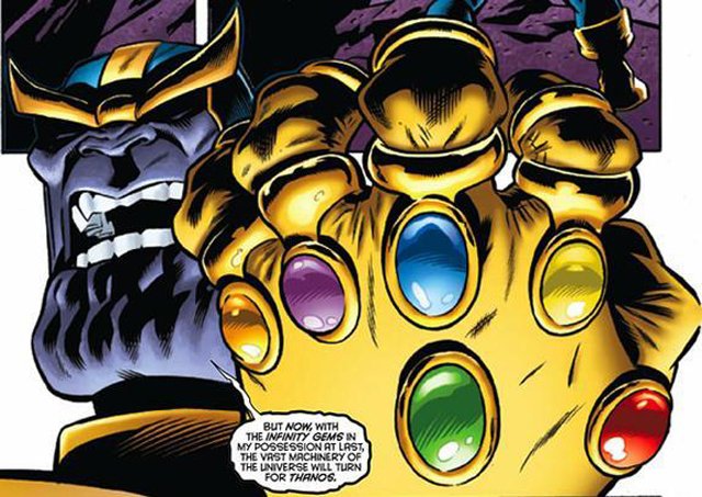 Un'immagine di Thanos in Il Guanto dell'Infinito