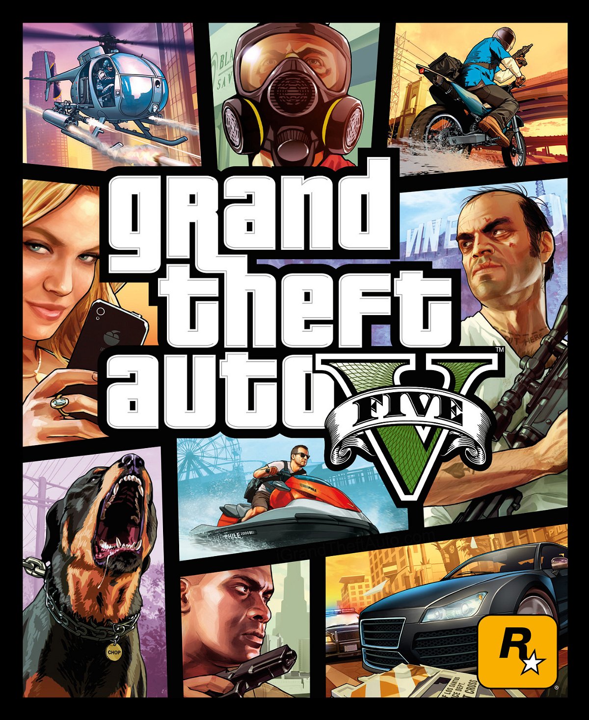 La copertina ufficiale di Grand Theft Auto V