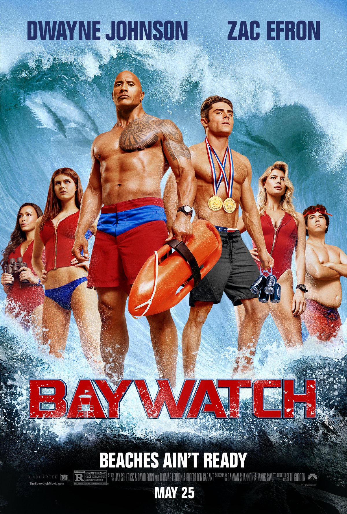 La cover del film di Baywatch