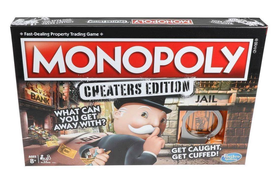 Primo piano della scatola di Monopoly: Cheater's Edition