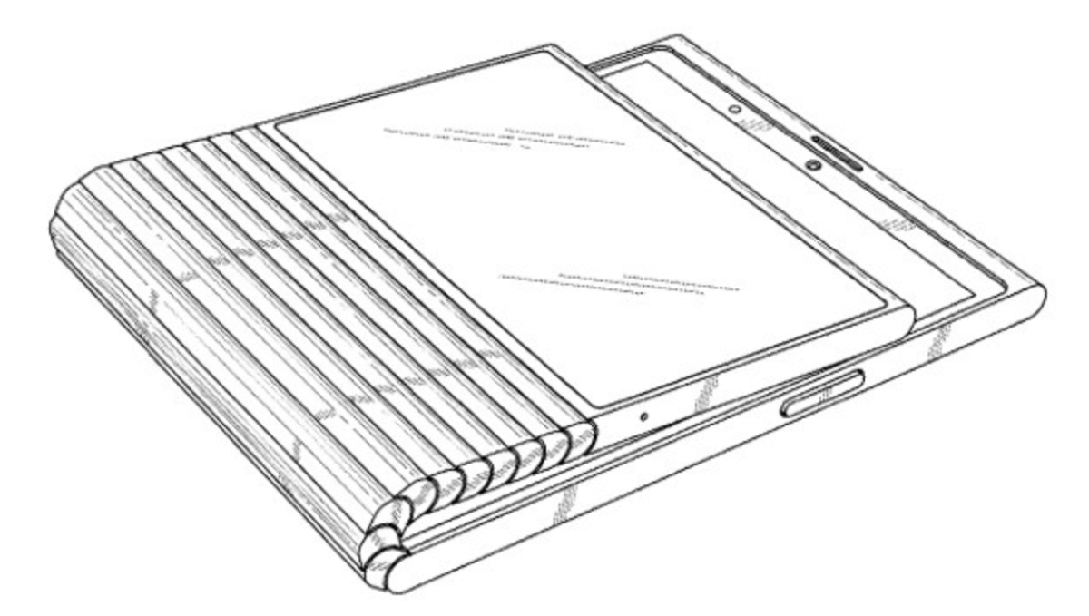 Lo smartphone pieghevole di Lenovo illustrato nella domanda di brevetto