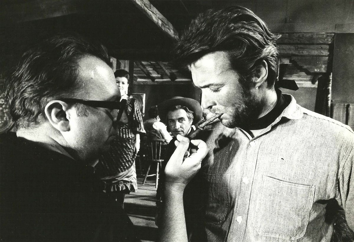 Sergio Leone e Clint Eastwood sul set di Per qualche dollaro in più