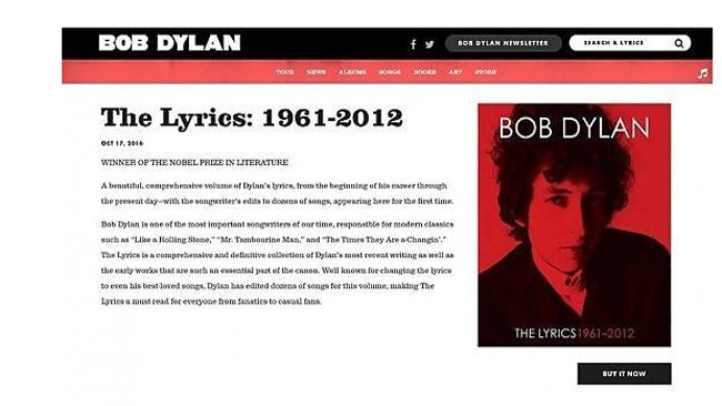 Bob Dylan Libri sito ufficiale