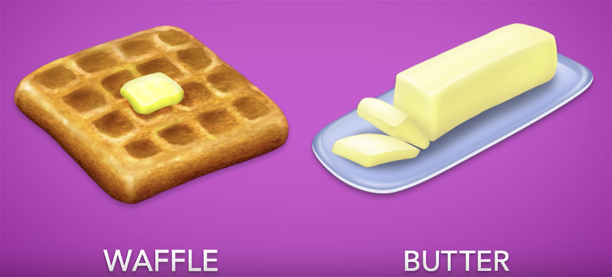 Le nuove emoji del waffle e del burro