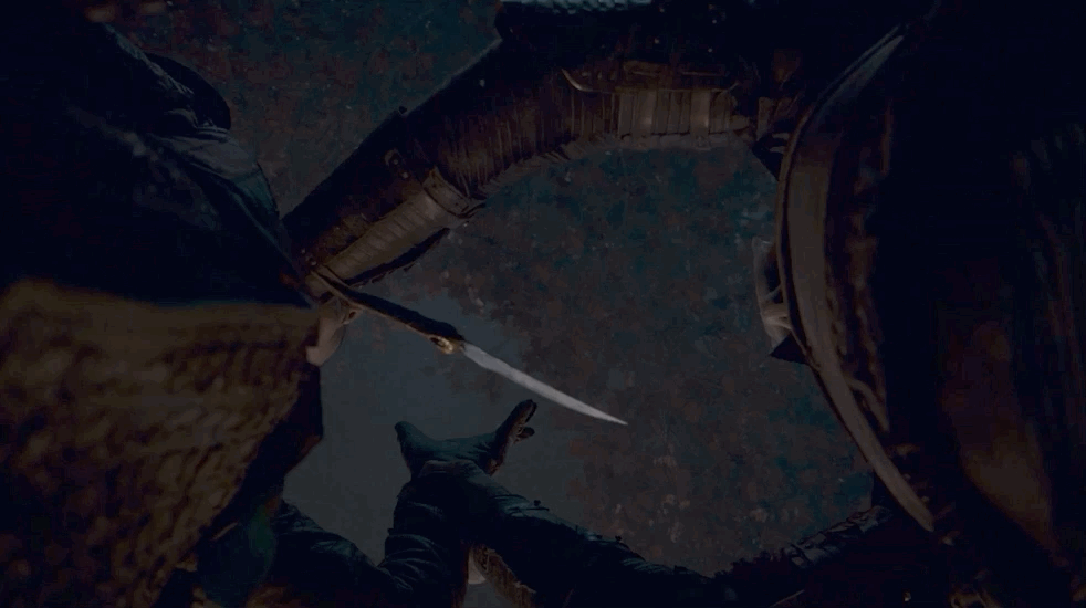 GIF di Arya che uccide il Night King