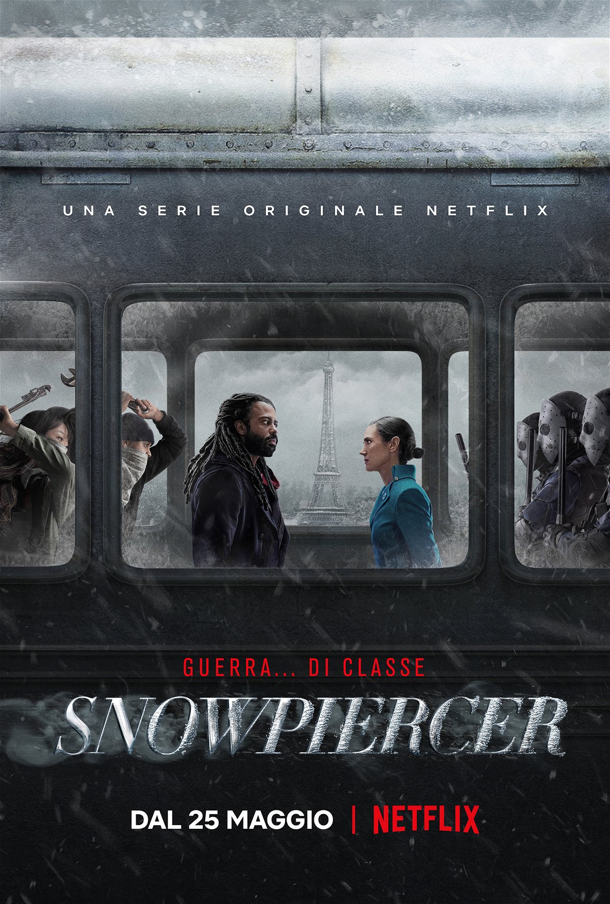 Jennifer Connelly e Daveed Diggs faccia a faccia sullo Snowpiercer