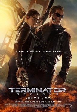 Poster ufficiale dell'ultimo sfortunato capitolo del franchise, Terminator: Genisys