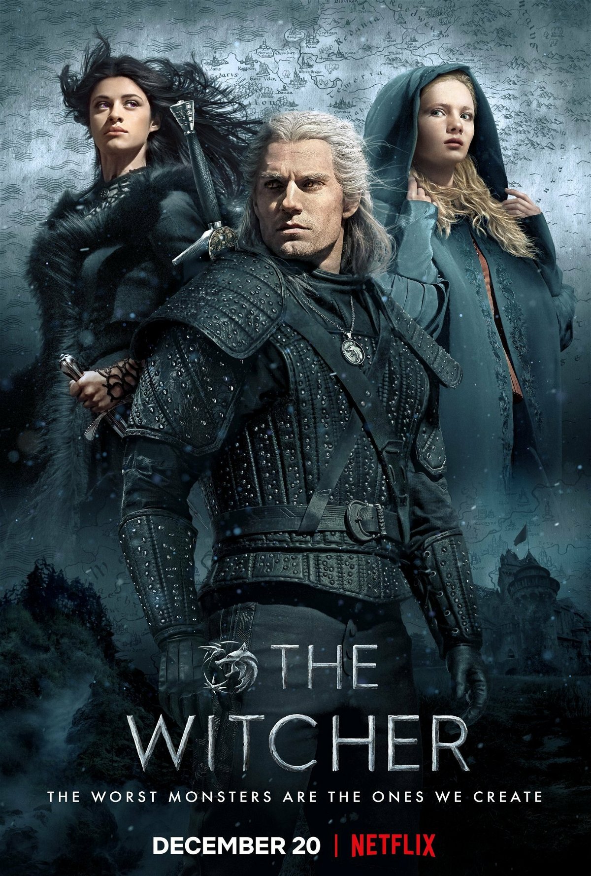 Il poster di The Witcher pubblicato da Netflix