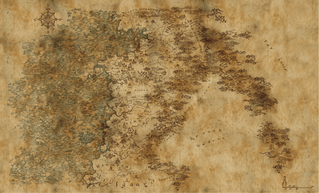 La mappa dello scenario di The Witcher