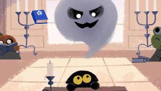Clicca per vedere l'immagine originale Google Doodle Halloween 2016 Momo