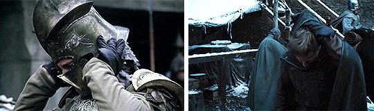 Jaime a Grande Inverno in GoT 1x01 e 8x01