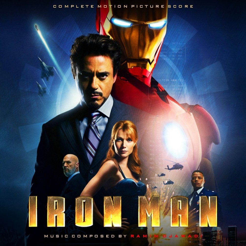 La copertina della colonna sonora del film Iron Man