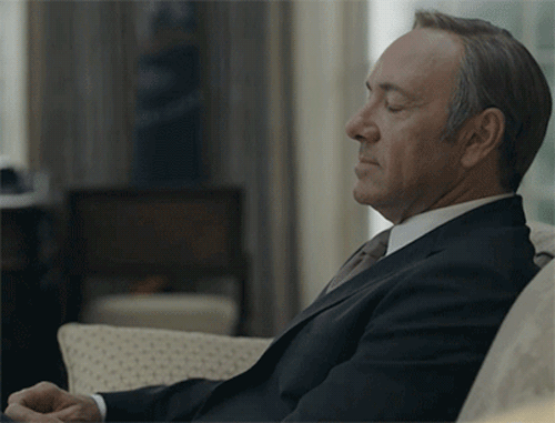 Kevin Spacey nel ruolo di Frank Underwood