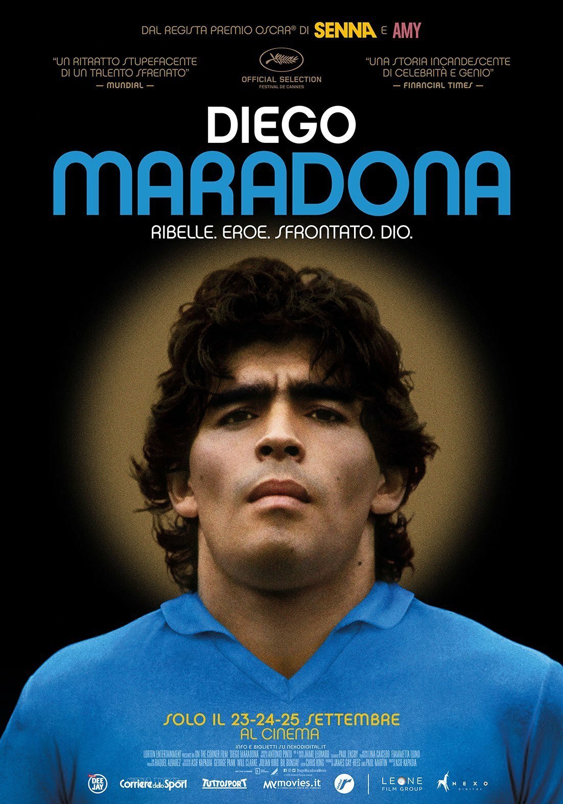 Il poster del docu-film Diego Maradona