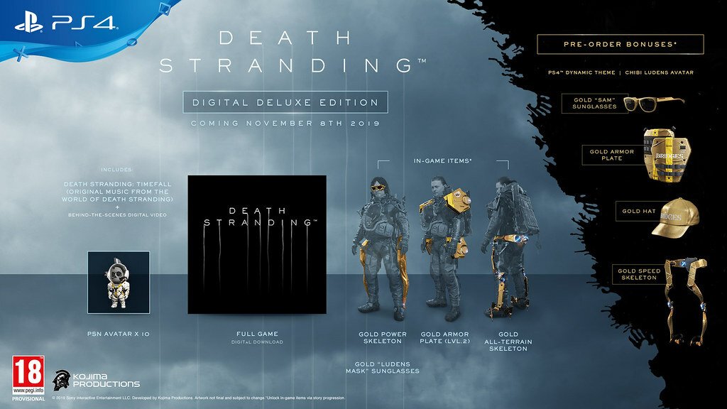 Death Stranding nella sua Digital Deluxe Edition