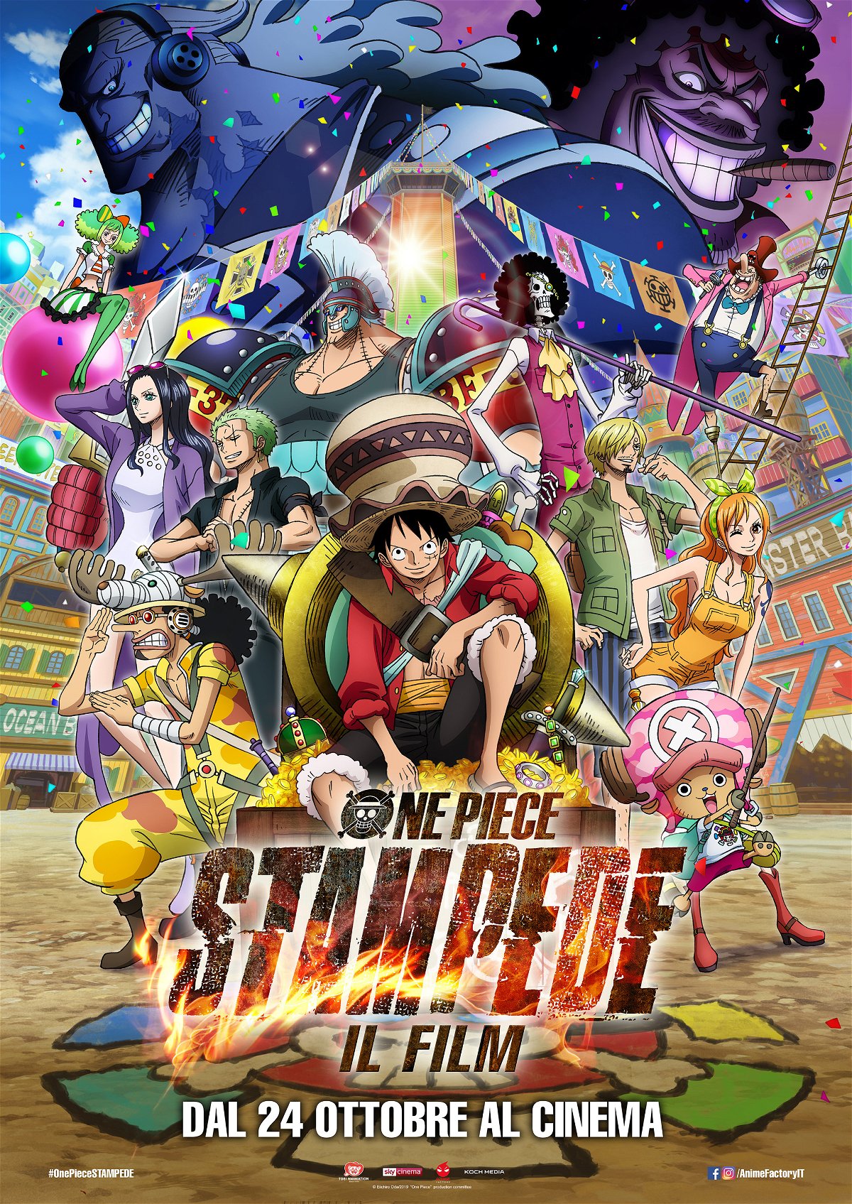 La locandina italiana di One Piece: Stempede