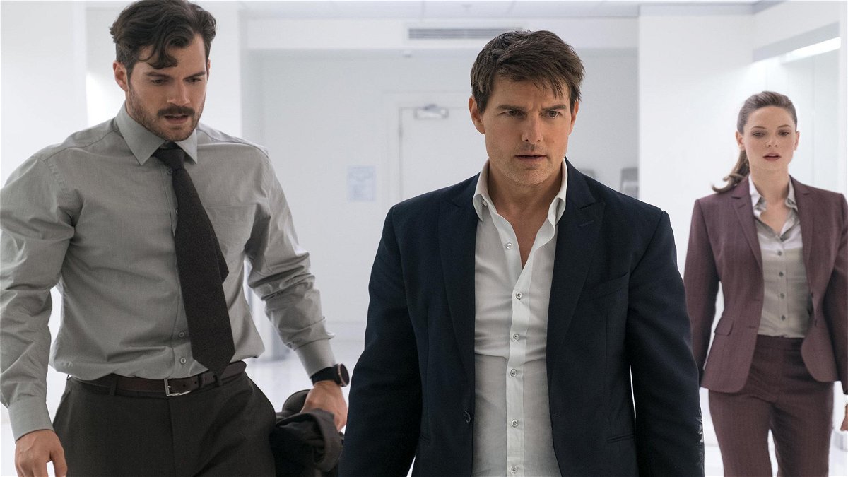 Tom Cruise, Henry Cavill e Rebecca Ferguson in una scena di Mission: Impossible - Fallout