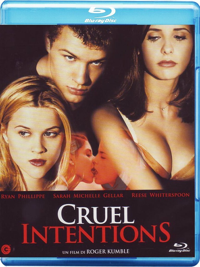 I primi piani del cast nella copertina del cofanetto Blu-ray di Cruel Intentions