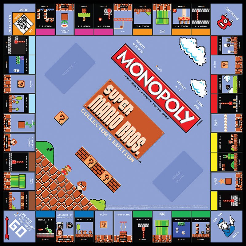 Board nel Monopoly a tema Mario Bros.