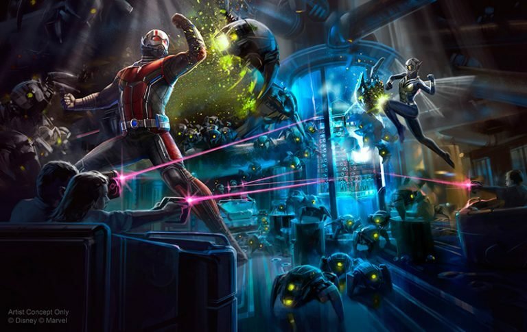 Un'immagine promozionale dell'attrazione di prossima apertura con Ant-Man e Wasp a Disneyland di Hong Kong