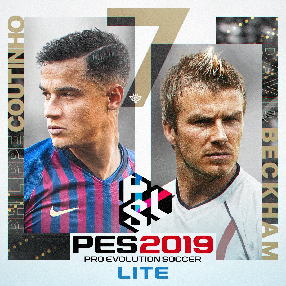 Immagine stampa di PES 2019 LITE con Coutinho e Beckham