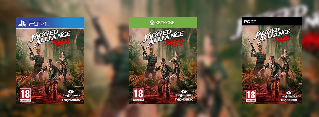 Le copertine di Jagged Alliance: Rage! per PS4, Xbox One e PC 