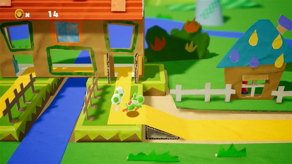 Yoshi's Crafted World in uno screenshot di gioco