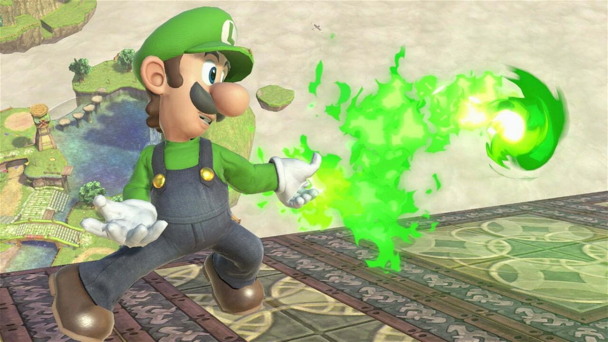 Luigi in azione in Super Smash Bros. Ultimate