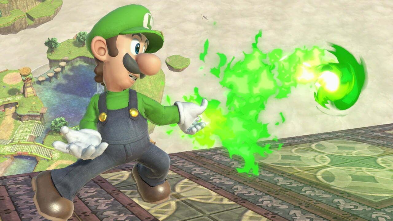 Luigi in azione in Super Smash Bros. Ultimate