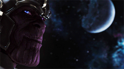 Thanos si mostra per la prima volta nel primo film dedicato agli Avengers