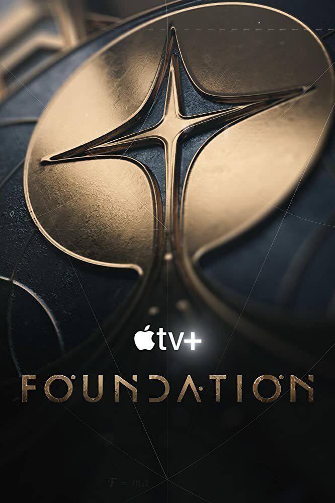 Il logo di Foundation nel poster della serie